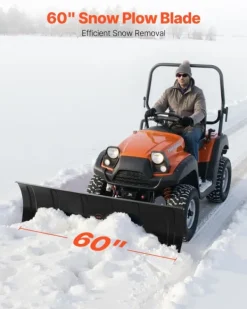 Snerydning^Sneplov til ATV/UTV - Universelt sneplovsæt - Bredde 152,4 cm - Højde- og sidejusterbar - Hurtig afmontering - Stålblad - Tre monteringsmuligheder