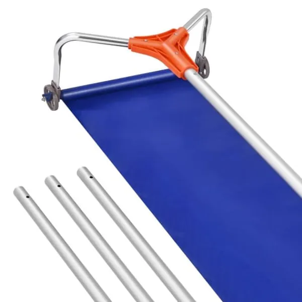 Snerydning^Sneskraber til Tag - Teleskopisk Tagsneskraber - 1,25–5,24 m Justerbar - 27 cm Aluminiumsblad - Hjul og Glideskinne - Til Sne, Blade og Affald