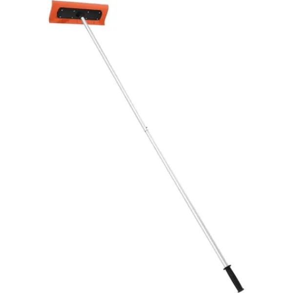 Snerydning^Snetagsrive - Tagskraber - Skumblad 45 cm - Teleskopskaft 2,25–5,62 m - Skridsikkert håndtag - Letvægts design - Til sne, blade og affald