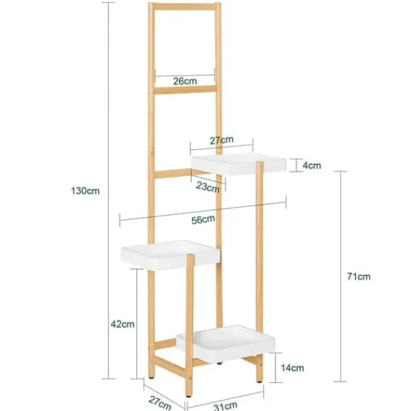 Clearance SoBuy Plantehylde Blomsterreol Stativ STR13-WN Krukker & Plantebeholdere