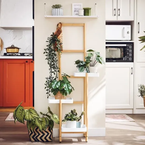 Clearance SoBuy Plantehylde Blomsterreol Stativ STR13-WN Krukker & Plantebeholdere