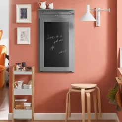 SoBuy Vægbord Træfoldebord 50x75x76cm - Grå Barbord med tavle FWT20-HG Postkasser & Brevindkast