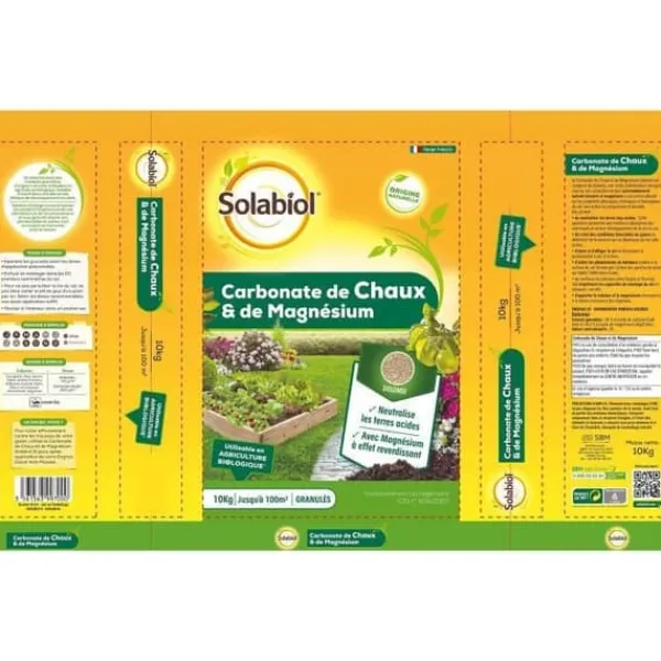 New SOLABIOL SOCHAUX10 Kalk och magnesiumkarbonat - 10 kg Jord & Sand