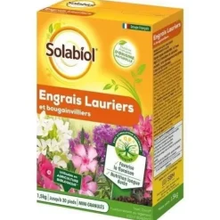 Outlet SOLABIOL SOLAURY15 100% økologisk laurbær- og bougainvilleagødning | Langtidsvirkende, 1,5 kg Gødningsmidler