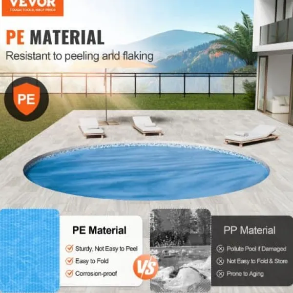 Discount Solafdækningspool 305 cm blå, 15 mil, PE-materiale Pool- & Spatilbehør