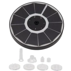 Hot Solar Fountain Light med 8 dyser 3,5W 900mAh Farverig Kraftfuld Solar Fuglebadefontæner til Fuglebad Have Gennemsigtigt mundstykke Springvand & Damme