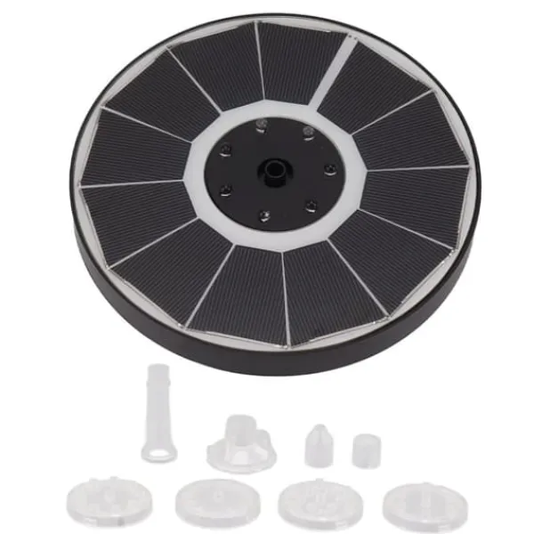 Hot Solar Fountain Light med 8 dyser 3,5W 900mAh Farverig Kraftfuld Solar Fuglebadefontæner til Fuglebad Have Gennemsigtigt mundstykke Springvand & Damme