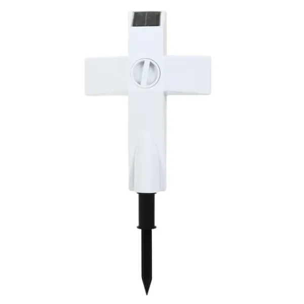 New Solar LED Cross Lights til Graveside Memorial - Have Grave Marker Decor Havedekorationer