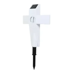 New Solar LED Cross Lights til Graveside Memorial - Have Grave Marker Decor Havedekorationer