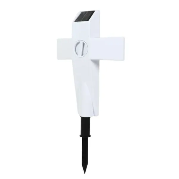 New Solar LED Cross Lights til Graveside Memorial - Have Grave Marker Decor Havedekorationer