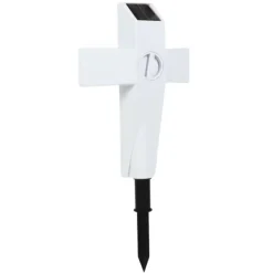 New Solar LED Cross Lights til Graveside Memorial - Have Grave Marker Decor Havedekorationer
