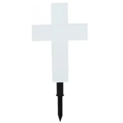New Solar LED Cross Lights til Graveside Memorial - Have Grave Marker Decor Havedekorationer