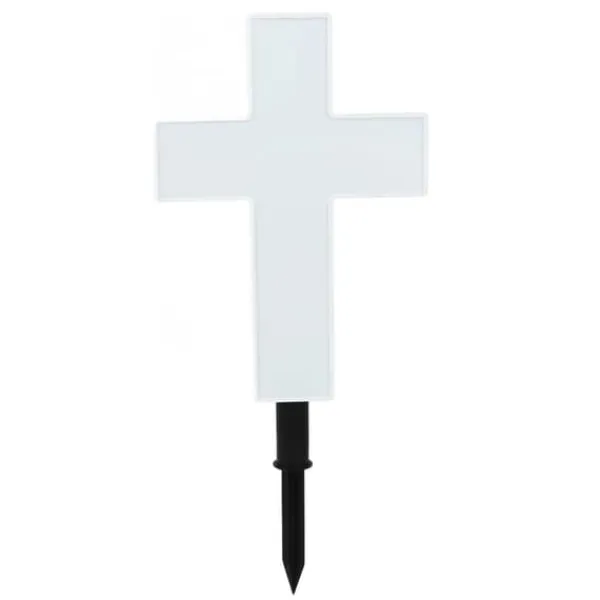 New Solar LED Cross Lights til Graveside Memorial - Have Grave Marker Decor Havedekorationer