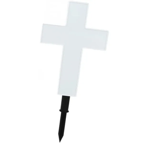 New Solar LED Cross Lights til Graveside Memorial - Have Grave Marker Decor Havedekorationer