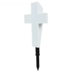 New Solar LED Cross Lights til Graveside Memorial - Have Grave Marker Decor Havedekorationer