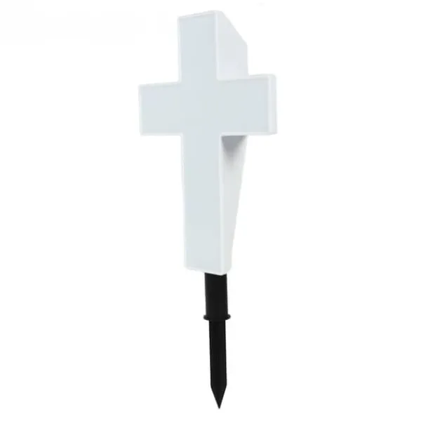 New Solar LED Cross Lights til Graveside Memorial - Have Grave Marker Decor Havedekorationer
