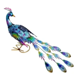 Havedekorationer^Solar Peacock Staty Light Vattentätt dekorativt järn Utomhus Peacock Light för Pathway Patio Bakgård Gräsmatta Dekoration