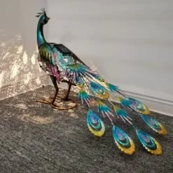 Havedekorationer^Solar Peacock Staty Light Vattentätt dekorativt järn Utomhus Peacock Light för Pathway Patio Bakgård Gräsmatta Dekoration