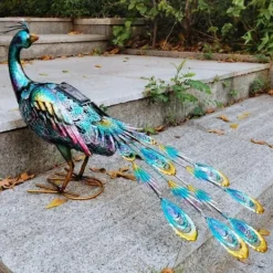 Havedekorationer^Solar Peacock Staty Light Vattentätt dekorativt järn Utomhus Peacock Light för Pathway Patio Bakgård Gräsmatta Dekoration