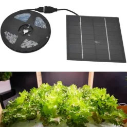 Havedekorationer^Solar Plant Grow Light Strip Miljövänlig 5W LED Högt ljusflöde Främja tillväxt Solar LED Grow Light Strips 3 Meter / 3,3yd