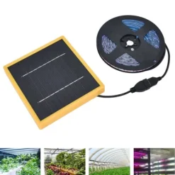 Kit Til Plante- & Urtedyrkning^Solar Plant Grow Light Strip Solar Power Full Spectrum 5W LED högt ljusflöde Solar LED Grow Light Strips för anläggning 3 meter / 3,3yd