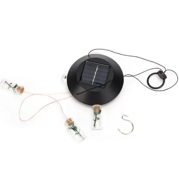 Vinddekoration^Solar Power LED Farverig Vindklokke Lampe Ønskeflaske Vindklokke Dekoration til Have