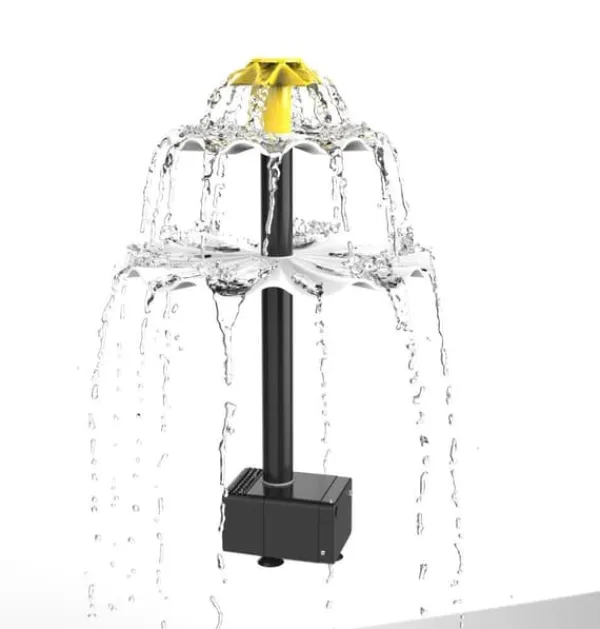 Best Solar springvand til haven – Fuglebad springvand med 3-lags vandfald, 4 dyser og DIY vandfunktion Springvand & Damme