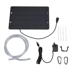 Springvand & Damme^Solar vand springvand pumpe sæt 6V 10W USB sol vand springvand vandpumpe til fuglebad have baggård pool
