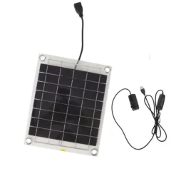 Solar vandpumpesæt med 10W dobbeltsidet monokrystallinsk silicium solpanel - 5V 3W lavstøjspumpe Springvand & Damme