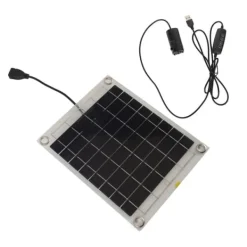 Solar vandpumpesæt med 10W dobbeltsidet monokrystallinsk silicium solpanel - 5V 3W lavstøjspumpe Springvand & Damme