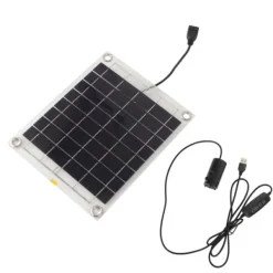 Solar vandpumpesæt med 10W dobbeltsidet monokrystallinsk silicium solpanel - 5V 3W lavstøjspumpe Springvand & Damme