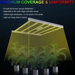 Online SolarPlay P-720 LED Vokse Lys - 720W Fuldt Spektrum Dæmpbar Daisy Chain 2,75μmol/j 4x4ft Dækning Kit Til Plante- & Urtedyrkning