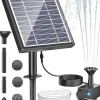 Springvand & Damme^Solart fountain, 5V/2.5W solpanel, 170L/t pumpeflowrate,5V 2.5W 170L h