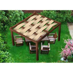 Buer, Spalier, Lysthuse Uden Tag^Solbeskyttelsesliste til pavillon HDPE 0,4x5 Grå