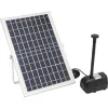 Sale Solcelle fontænepumpe til dam/pool/akvarium - Vandpumpe Sæt - 10 W - 24 V Børsteløs - Max 1000 l/t - Dyser Medfølger - Plast - Sort Springvand & Damme
