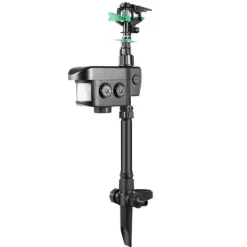 Online Solcelledrevet dyreskræmmer - Bevægelsessensor sprinkler - 0–270° sprayvinkel - 120° sensor - 5 s vandstød - 10/20/30 min vanding - 3–8 bar Vanding