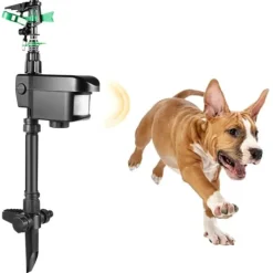 Online Solcelledrevet dyreskræmmer - Bevægelsessensor sprinkler - 0–270° sprayvinkel - 120° sensor - 5 s vandstød - 10/20/30 min vanding - 3–8 bar Vanding