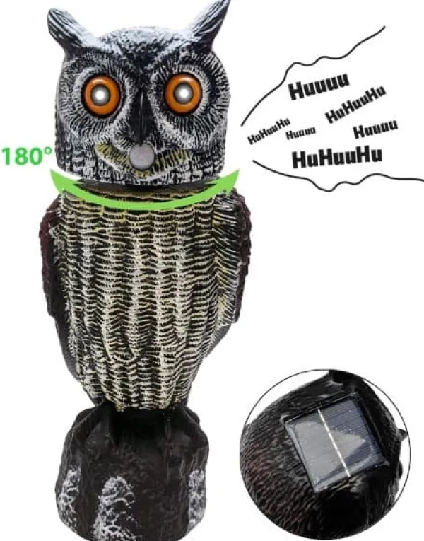 Best Solcelledrevet fugleafviser Owl Sonic 3-i-1 Insektmiddel & Dyreafvisende Middel