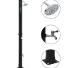 Discount Solcelledrevet udendørsbruser - 40 liter | Farve: Sort | Størrelse: 220 cm Spa & Udendørsbad