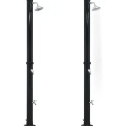Discount Solcelledrevet udendørsbruser - 40 liter | Farve: Sort | Størrelse: 220 cm Spa & Udendørsbad