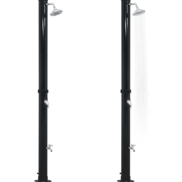 Discount Solcelledrevet udendørsbruser - 40 liter | Farve: Sort | Størrelse: 220 cm Spa & Udendørsbad