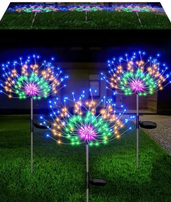 Havedekorationer^Solcellehavelampe DANDELION 120 LED HIT GARDEN RGB 2x JUL