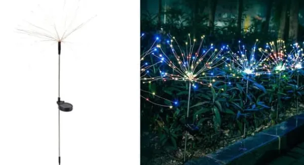 Havedekorationer^Solcellehavelampe DANDELION 120 LED HIT GARDEN RGB 2x JUL