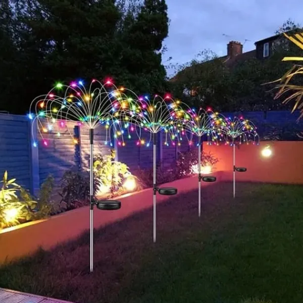 Havedekorationer^Solcellehavelampe DANDELION 120 LED HIT GARDEN RGB 2x JUL
