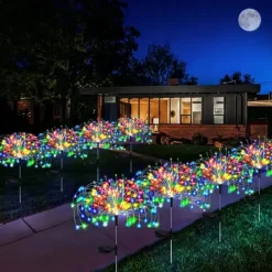 Havedekorationer^Solcellehavelampe DANDELION 120 LED HIT GARDEN RGB 2x JUL
