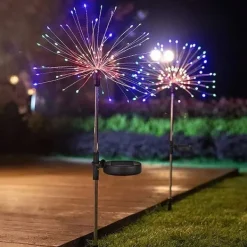 Havedekorationer^Solcellehavelampe DANDELION 120 LED HIT GARDEN RGB 2x JUL