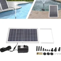 Hot Solcellepumpe - Fontæne- og vandfaldspumpe - 10 W - 1000 l/h - Havedam og springvand - Hvid Springvand & Damme