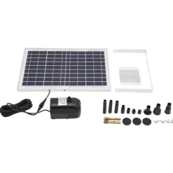 Hot Solcellepumpe - Fontæne- og vandfaldspumpe - 10 W - 1000 l/h - Havedam og springvand - Hvid Springvand & Damme
