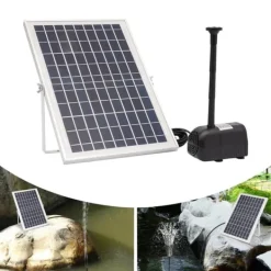 Hot Solcellepumpe - Fontæne- og vandfaldspumpe - 10 W - 1000 l/h - Havedam og springvand - Hvid Springvand & Damme