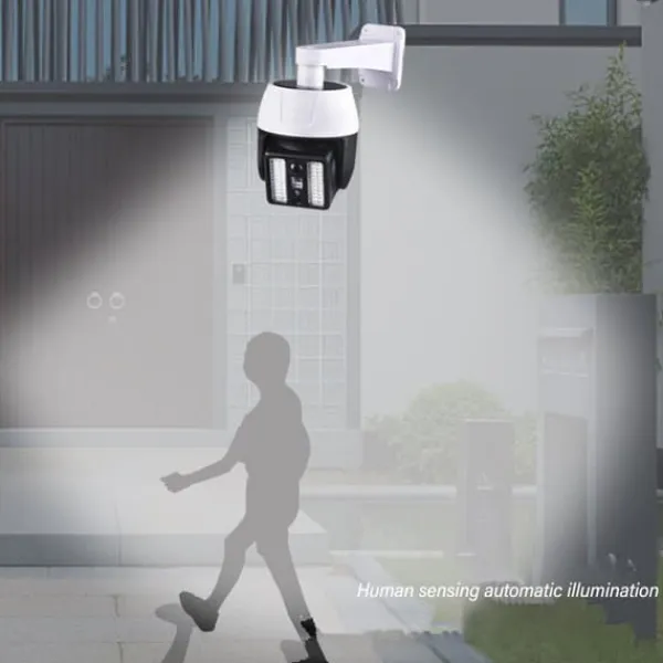 Best soldrevet falsk sikkerhedskamera med blinkende rødt LED-lys simuleret overvågningskamera med fjernbetjening til udendørs nattesikkerhedsadvarsel Falske Overvågningskameraer